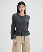 MIXXO MIXXO Pin Tuck Flare Blouse - Size C