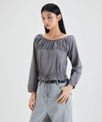 MIXXO MIXXO Check Shirring Blouse Size C