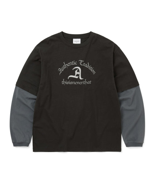 THISISNEVERTHAT THISISNEVERTHAT Layered L/S Tee Off Black