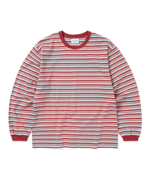 THISISNEVERTHAT THISISNEVERTHAT Striped L/S Tee Red