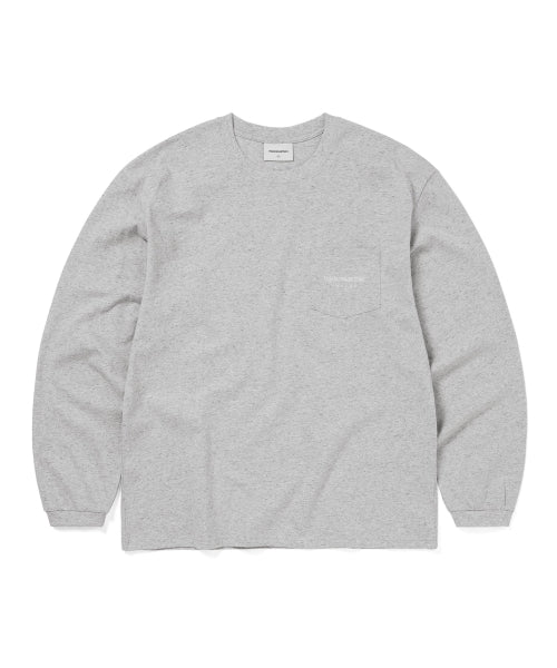 THISISNEVERTHAT THISISNEVERTHAT L-Logo Pocket L/S Tee Heather Grey