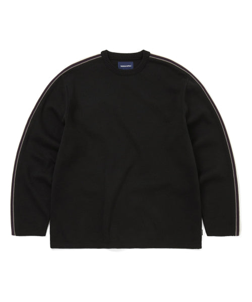 THISISNEVERTHAT THISISNEVERTHAT Striped Sleeve Knit Crew Black