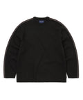 THISISNEVERTHAT THISISNEVERTHAT Striped Sleeve Knit Crew Black