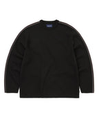 THISISNEVERTHAT THISISNEVERTHAT Striped Sleeve Knit Crew Black