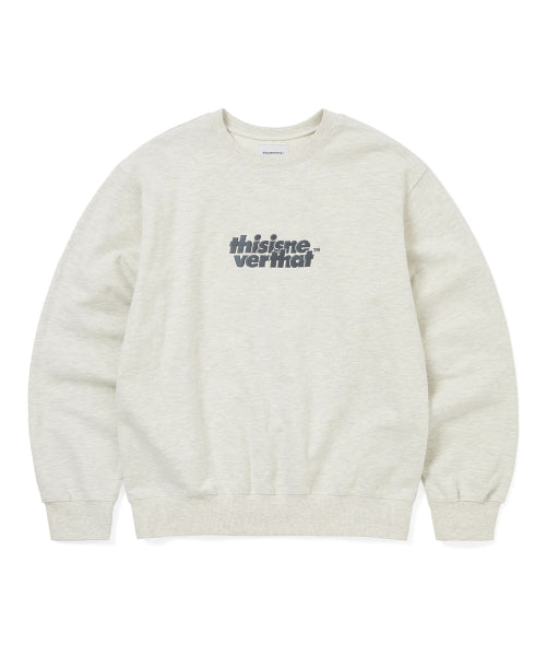 THISISNEVERTHAT THISISNEVERTHAT OL-Logo Crewneck Oatmeal