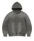 THISISNEVERTHAT THISISNEVERTHAT Overdyed Embroidery Hoodie Charcoal