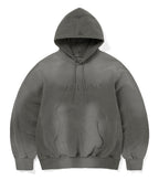 THISISNEVERTHAT THISISNEVERTHAT Overdyed Embroidery Hoodie Charcoal