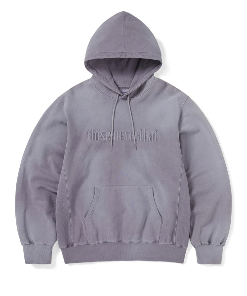 THISISNEVERTHAT THISISNEVERTHAT Overdyed Embroidery Hoodie Faded Purple