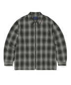 THISISNEVERTHAT THISISNEVERTHAT Nep Check Zip Shirt Black