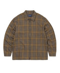 THISISNEVERTHAT THISISNEVERTHAT Nep Check Zip Shirt Brown