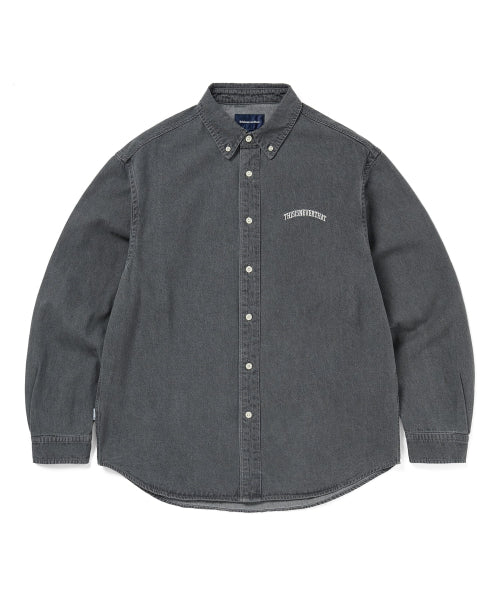 THISISNEVERTHAT THISISNEVERTHAT Washed Denim Shirt Dusty Grey