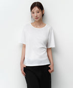 MUSINSA STANDARD WOMAN MUSINSA STANDARD WOMAN T-Shirt Relaxed Lightweight [White]
