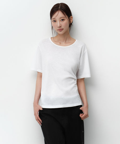 MUSINSA STANDARD WOMAN MUSINSA STANDARD WOMAN T-Shirt Relaxed Lightweight [White]