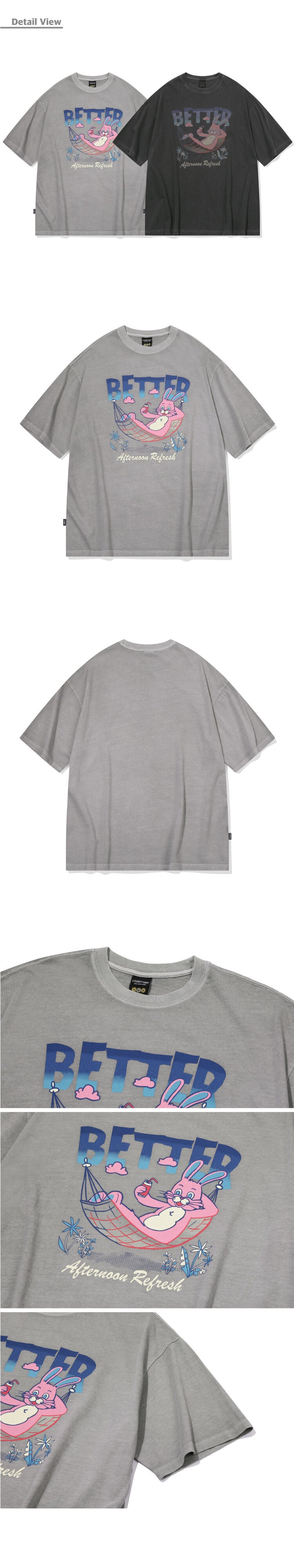 CPGN Better Hoppi Pigment Short Sleeve T-Shirt Ghost Gray