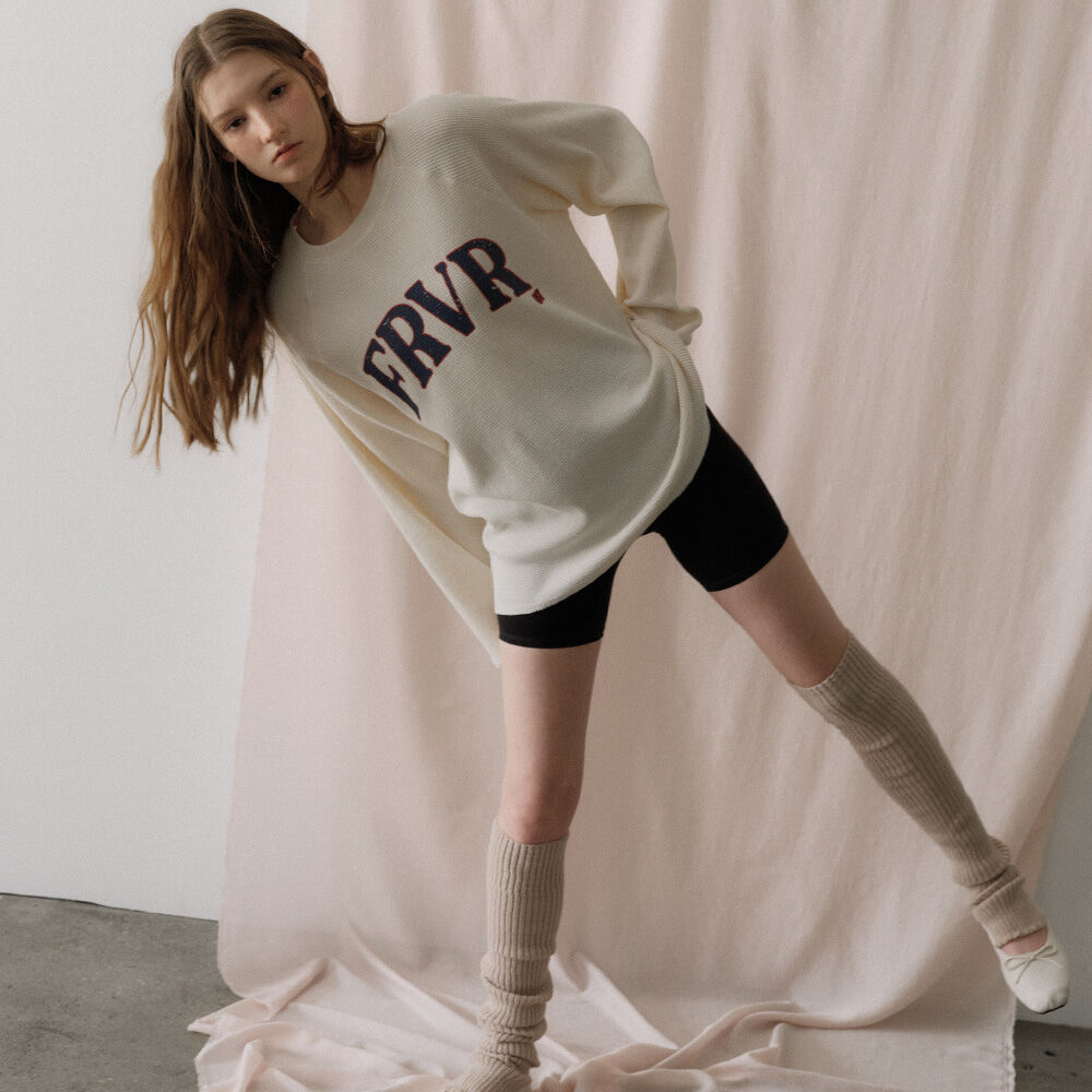 FRIVER07 Friver logo waffle t-shirt [FRSP05LT04]_Cream