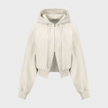 YCH TWO-WAY ZIP HOODIE LIGHT GREY (W24OT0131LG)