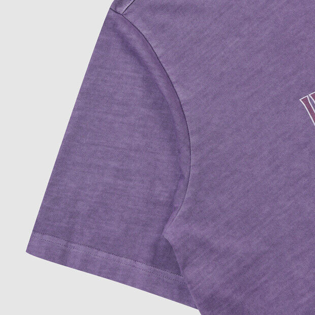 UMBRO HBL Weekend Hooligan Pigment Dying Lettering Graphic Short Sleeve T-Shirt Lavender (UQ221CRS58)