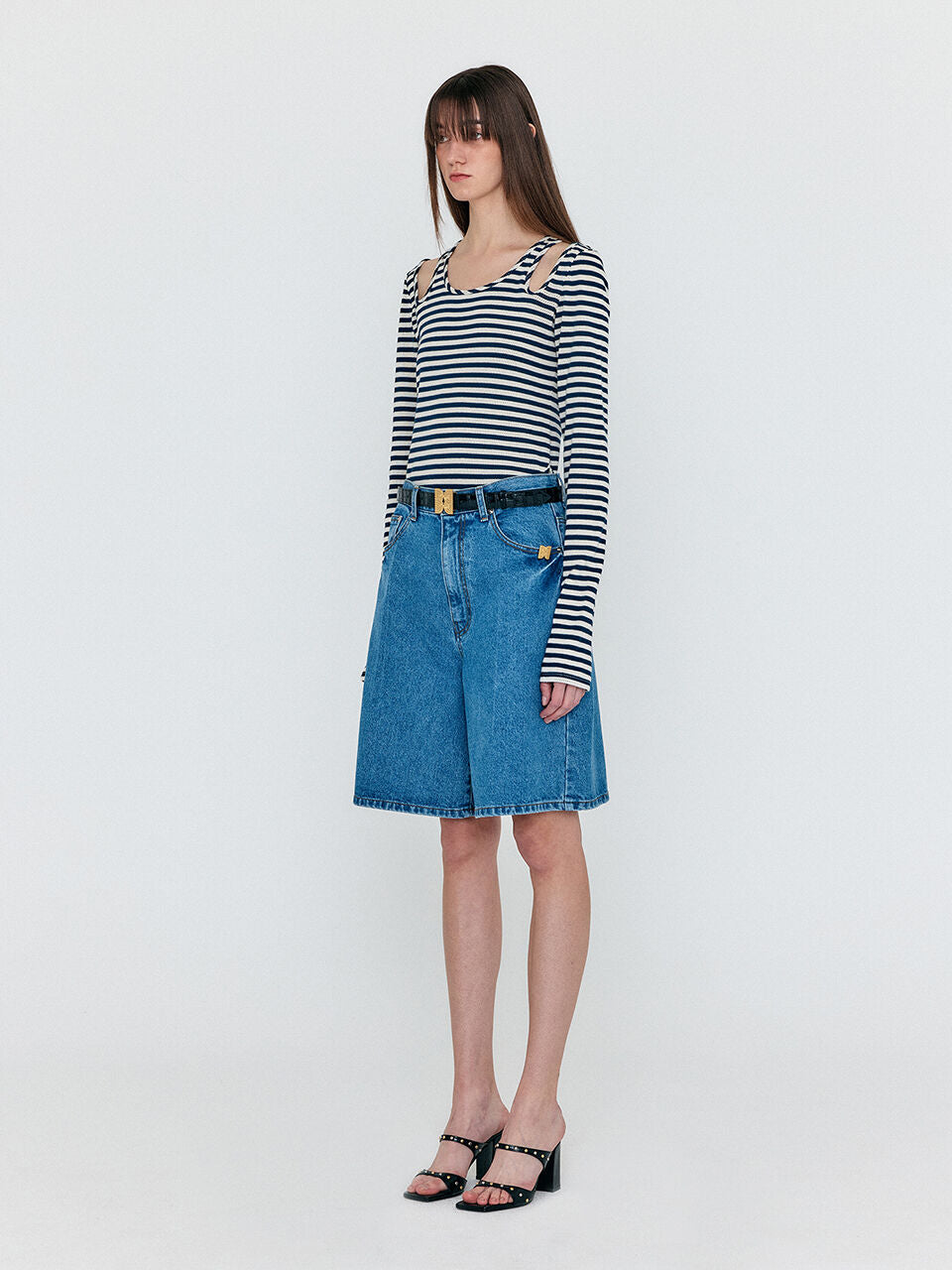 EENK EENK WECO Denim Biker Shorts - Denim Blue
