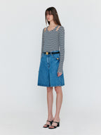EENK EENK WECO Denim Biker Shorts - Denim Blue