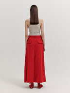 EENK EENK Tucked Maxi Skirt - Red