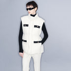 YCH WOOL-BLEND DOWN GILET CREAM (W23OT017CR)