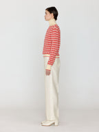 EENK EENK VINKY Gingham Check Knit Pullover - Red/Ivory