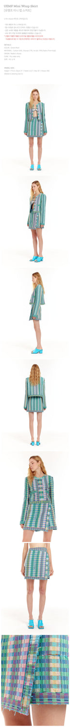 EENK UEMP Mini Wrap Skirt - Green Multi