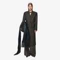 YCH DOUBLE-BREASTED WOOL COAT BROWN (F24OT0031BR)