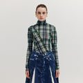 EENK XOL Paneled Turtleneck Top - Navy Multi