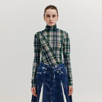 EENK XOL Paneled Turtleneck Top - Navy Multi