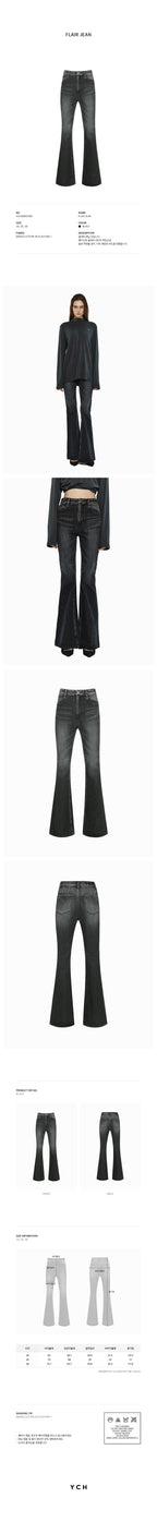 YCH FLAIR JEAN BLACK (W24DB8101BK)