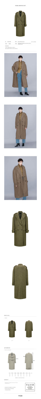 YCH DOUBLE-BREASTED COAT BROWN (W23OT005BR)