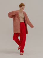 EENK EENK POBE Oversized Metallic Ribbed-knit Cardigan