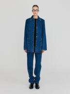 EENK ZUY Denim Utility Jacket - Blue