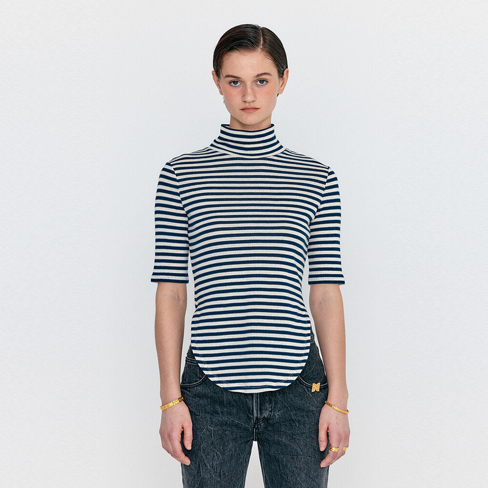 EENK EENK T-Shirt High Neck Stripe