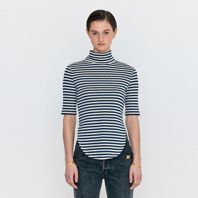 EENK T-Shirt High Neck Stripe