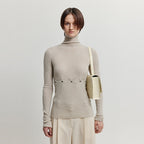 EENK EENK XEEP Separable Knit Turtleneck - Beige