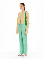 EENK EENK UKEE Logo Jacquard Knit Cardigan - Light Yellow