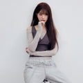 rolarola NUBASIC LAYERED SLEEVELESS SET GY+CH