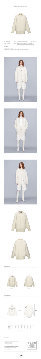 YCH TRIMMED MOHAIR-BLEND JACKET CREAM (W23KT811CR)