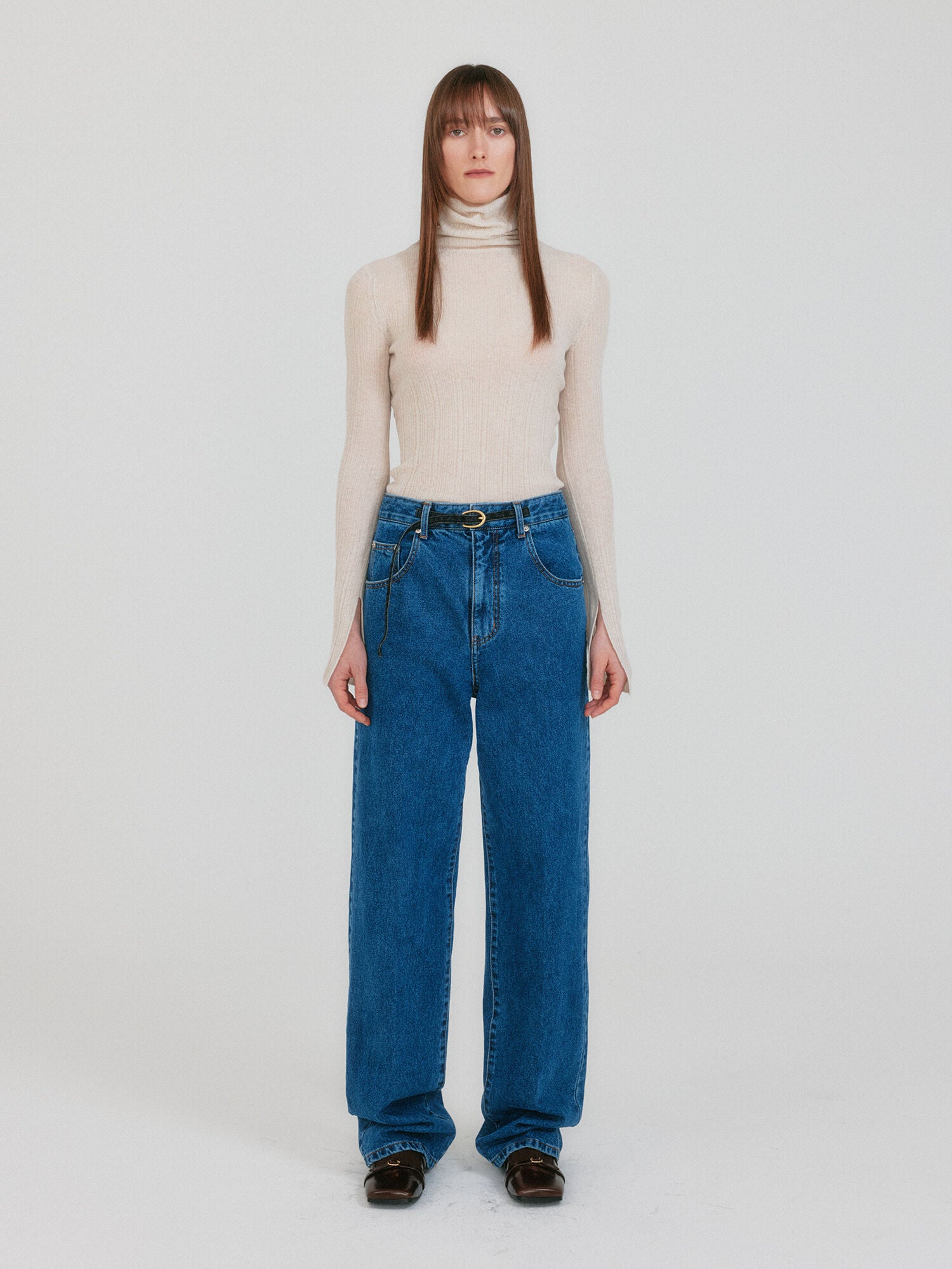 EENK ZIAH High Neck Knit Top - Ivory