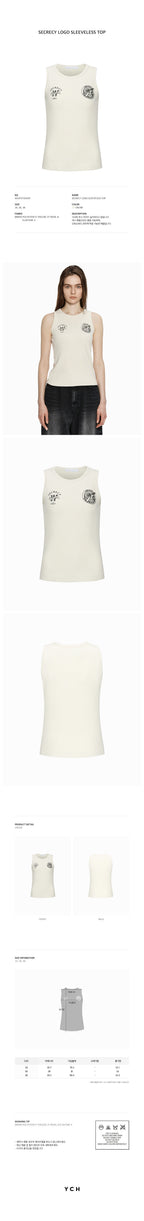 YCH SECRECY LOGO SLEEVELESS TOP CREAM (W24TS11041CR)