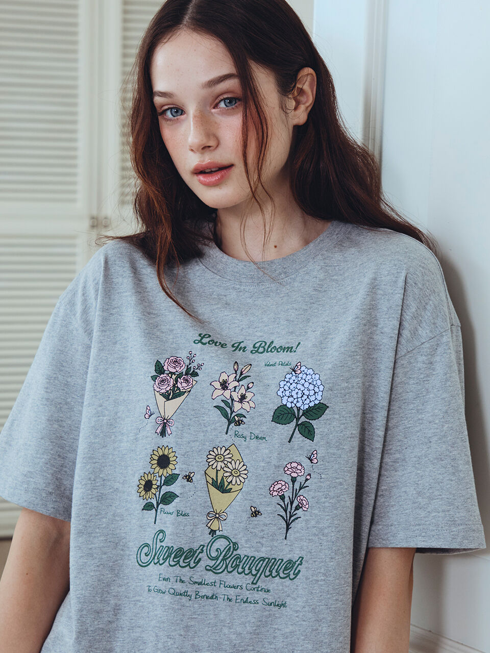 CPGN Sweet Bouquet Short Sleeve T-shirt Gray