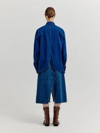 EENK EENK XAYA Oversized Denim Shirt - Denim Blue