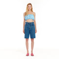 EENK EENK UCO Denim Biker Shorts - Denim Blue