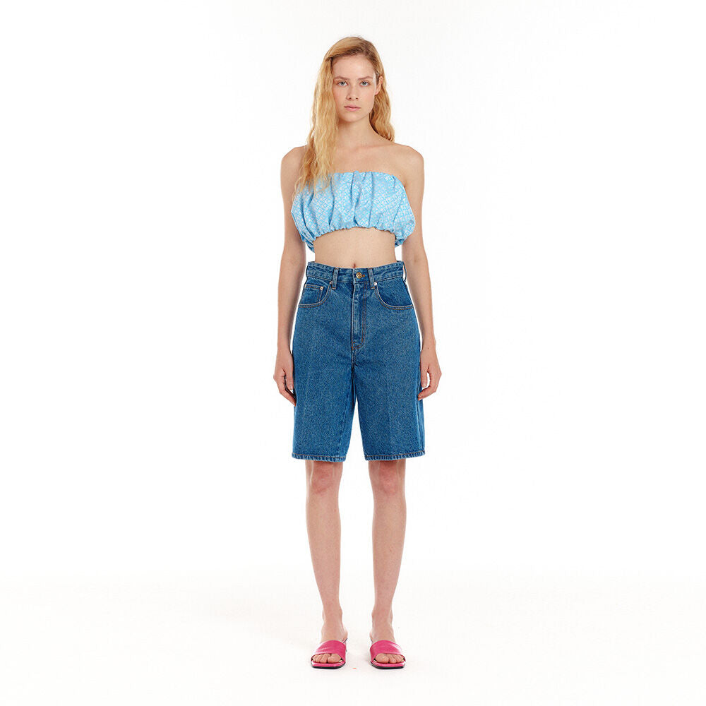 EENK EENK UCO Denim Biker Shorts - Denim Blue