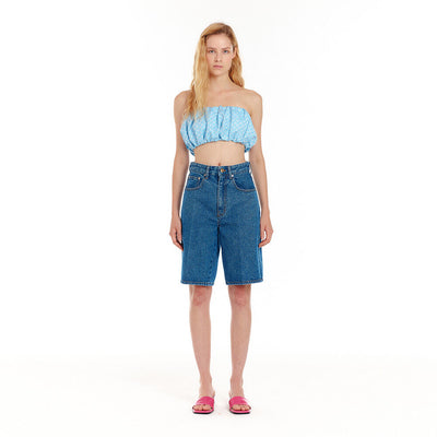 EENK UCO Denim Biker Shorts - Denim Blue