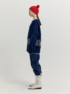 EENK EENK XANTHE Jacquard Knit Pullover - Navy