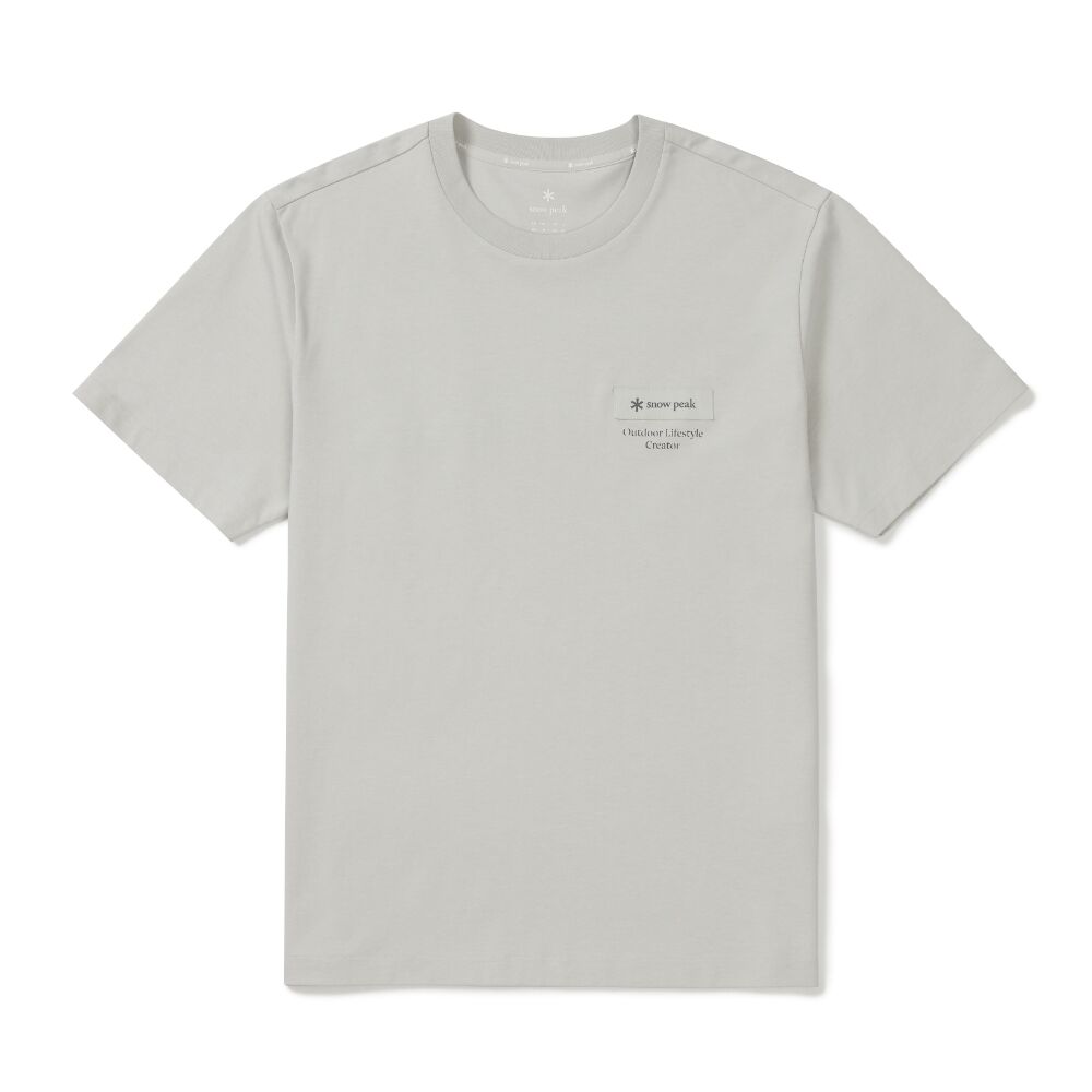 SNOWPEAK APPAREL Aerocool Woven Patch Short Sleeve T-Shirt Gray (S26MUFTS24)