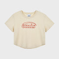 EMIS CHAIN STITCH T-SHIRT-BEIGE/RED